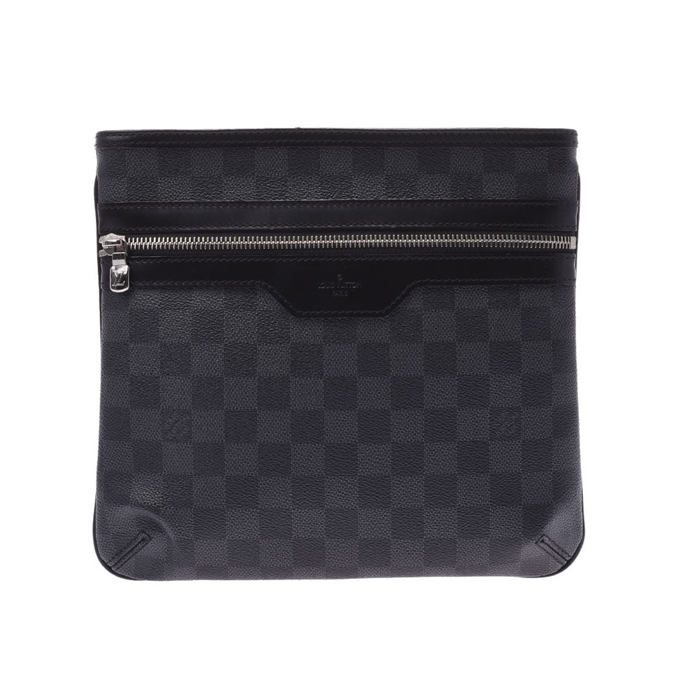 LOUIS VUITTON ルイヴィトン ダミエ グラフィット トマス 黒/グレー N58028 メンズ ダミエグラフィットキャンバス ショルダーバッグ Aランク 中古 