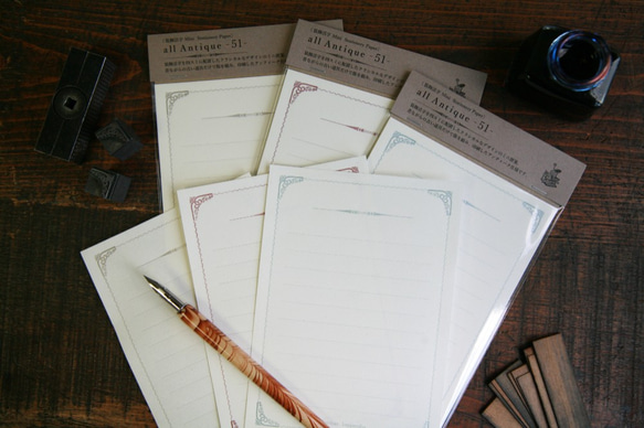 【２セット】装飾活字Mini Stationery Paper all Antique -51-