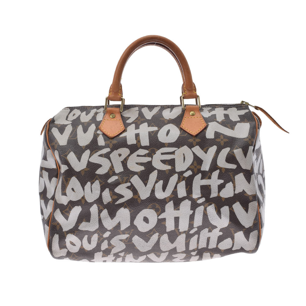 LOUIS VUITTON ルイヴィトン モノグラム グラフィティ スピーディ30 ブラウン/シルバー M92195 レディース  モノグラムキャンバス ハンドバッグ Bランク 中古 