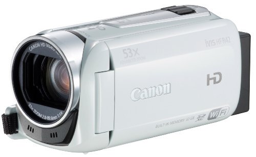 Canon デジタルビデオカメラ iVIS HF R42 光学32倍ズーム 内蔵32GBメモリー ホワイト IVISHFR42WH【中古品】