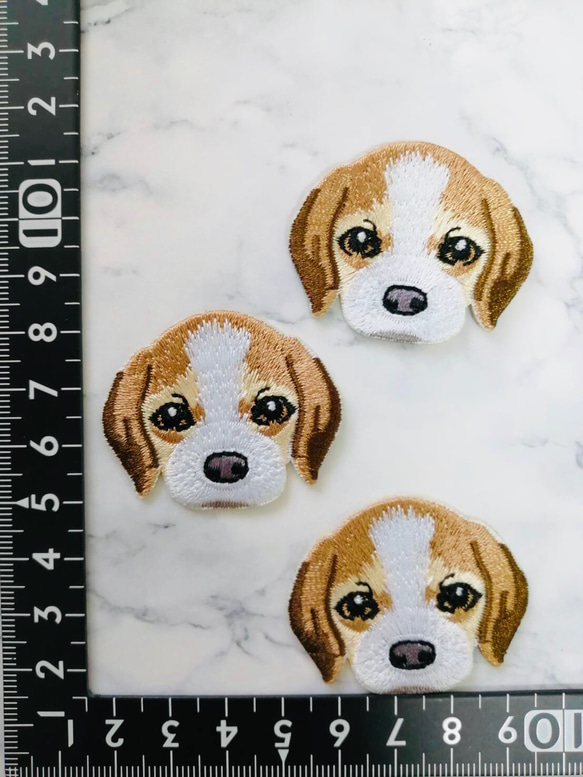 3枚入　犬　ワンちゃん刺繍アイロンワッペン　3枚セット