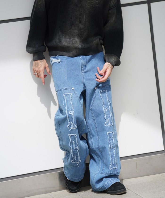 ジョイントワークス/DISCOVERED×GIDEAL×JW WKnee Bone Denim P･･･