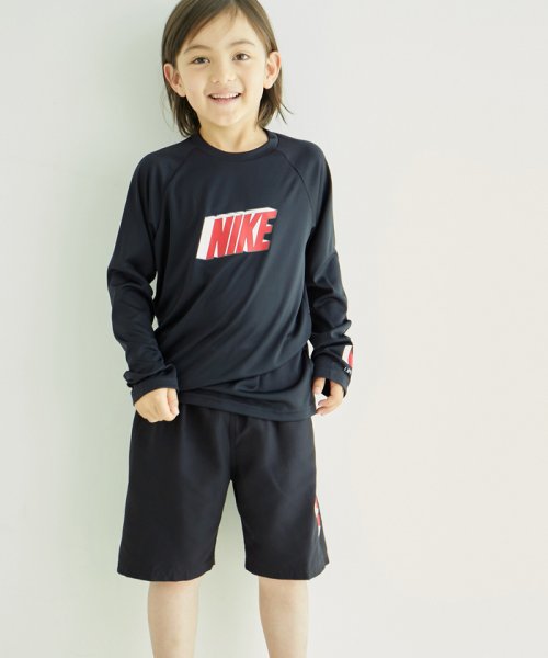 【KIDS】【NIKE/ナイキ】3Dコンボ長袖ハイドロラッシュガード/セットアップ対応