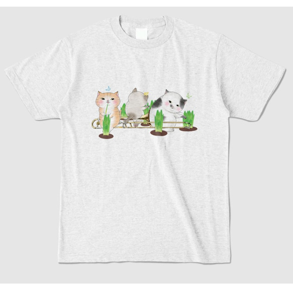 トロンボーン猫と猫草のＴシャツ