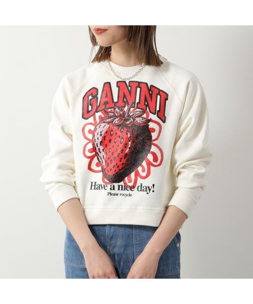 GANNI スウェット Isoli Raglan Strawberry Sweatshirt