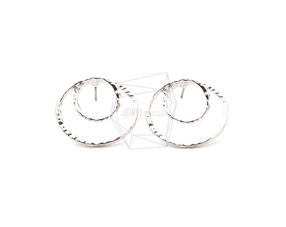 ERG-1157-MR【2個入り】ダブルサークルピアス,Double Circles Post Earring