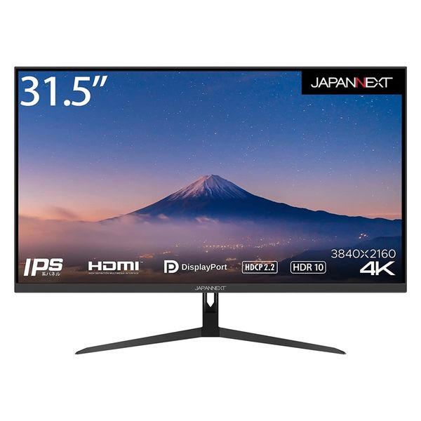 31.5インチ ワイド液晶ディスプレイ(3840x2160/IPS/HDMIx3/DP/スピーカー/チルト/非光沢) JN-IPS315UHDR 1個