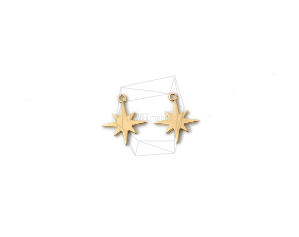 PDT-2207-MG【2個入り】スターペンダント,Star Pendant/ 9mmX11mm