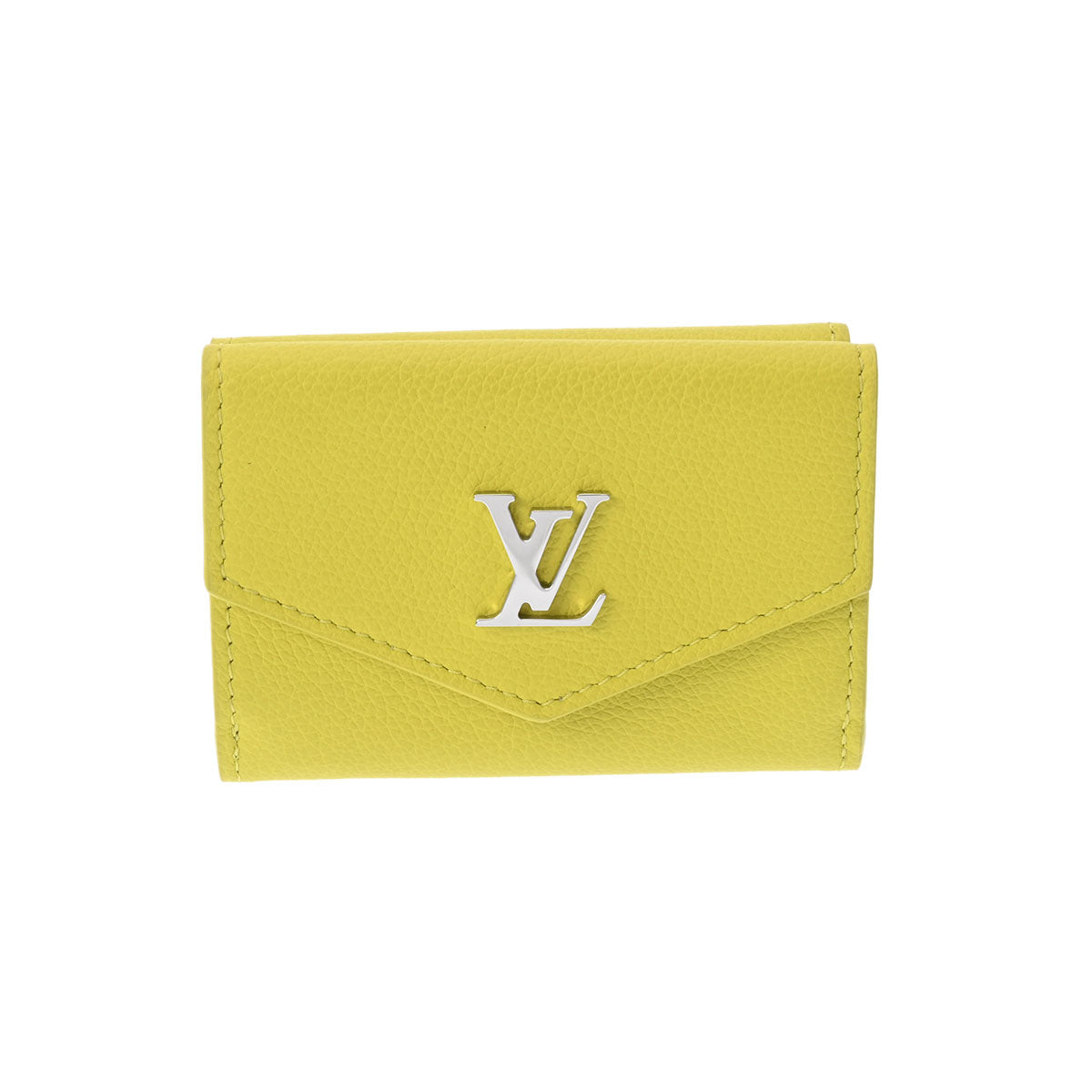 LOUIS VUITTON ルイヴィトン ポルトフォイユ ロックミニ ヴェールアシッド M81562 レディース レザー 三つ折り財布 新同 中古 