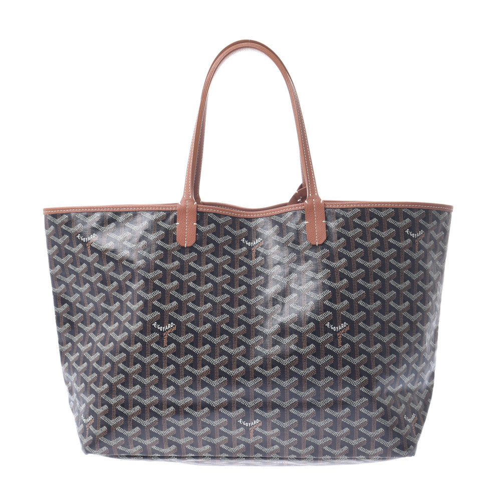 GOYARD ゴヤール サンルイ PM 黒 ユニセックス PVC/レザー トートバッグ ABランク 中古 