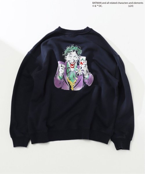 【THE JOKER / ジョーカー】別注 フロッキープリント クルーネックスウェット