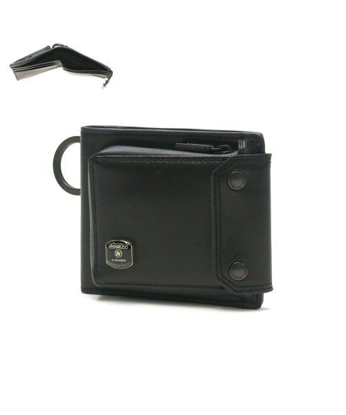 アッソブ AS2OV HABIT SHOULDER SERIES WATER PROOF JES LEATHER SHORT WALLET 072104