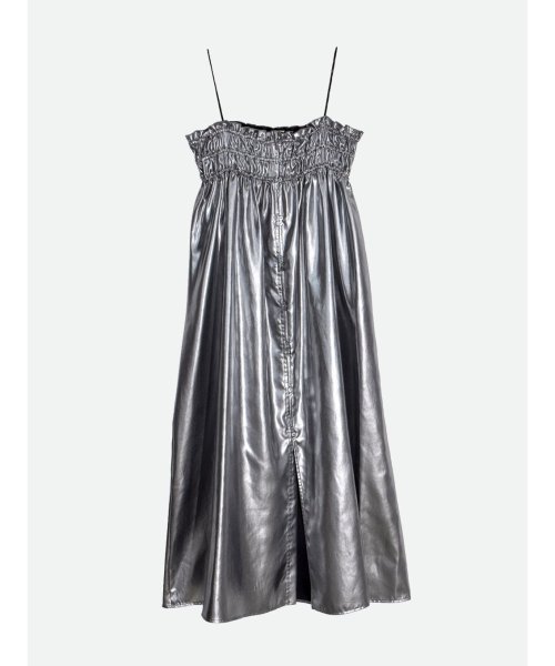 GLITTER GATHER ROUGH CAMI DRESS