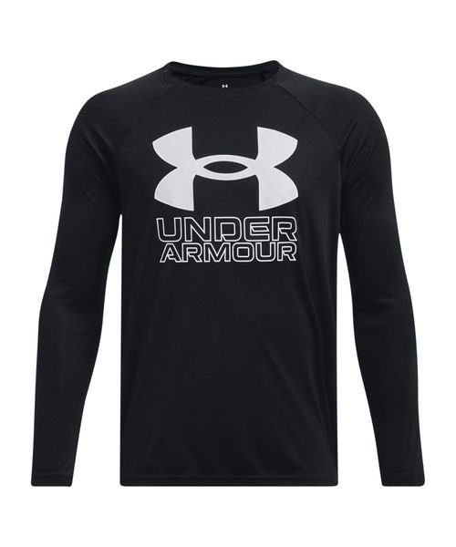 UA TECH HYBRID PRINT FILL LONG SLEEVE T－SHIRT