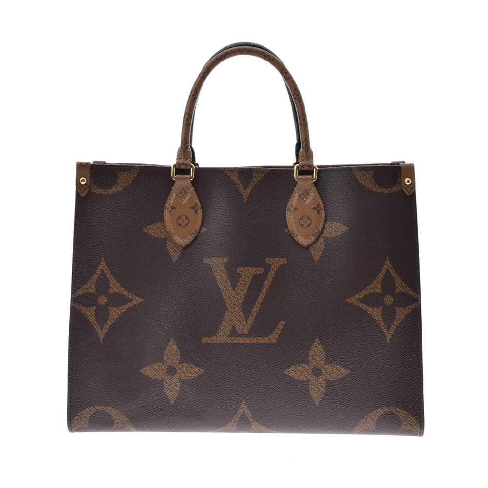 LOUIS VUITTON ルイヴィトン モノグラム ジャイアントオンザゴーMM 2WAY ブラウン M45321 ユニセックス モノグラムキャンバス トートバッグ ABランク 中古 