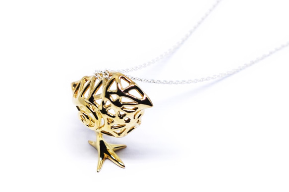 金のひよこペンダントK18GP/SV925【Pio by Parakee】gold chick pendant