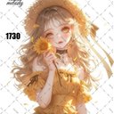 original sticker « no.1730 »     //     人物ステッカー オリジナルステッカー オリジナル人物ステッカー ステッカー cotton melody