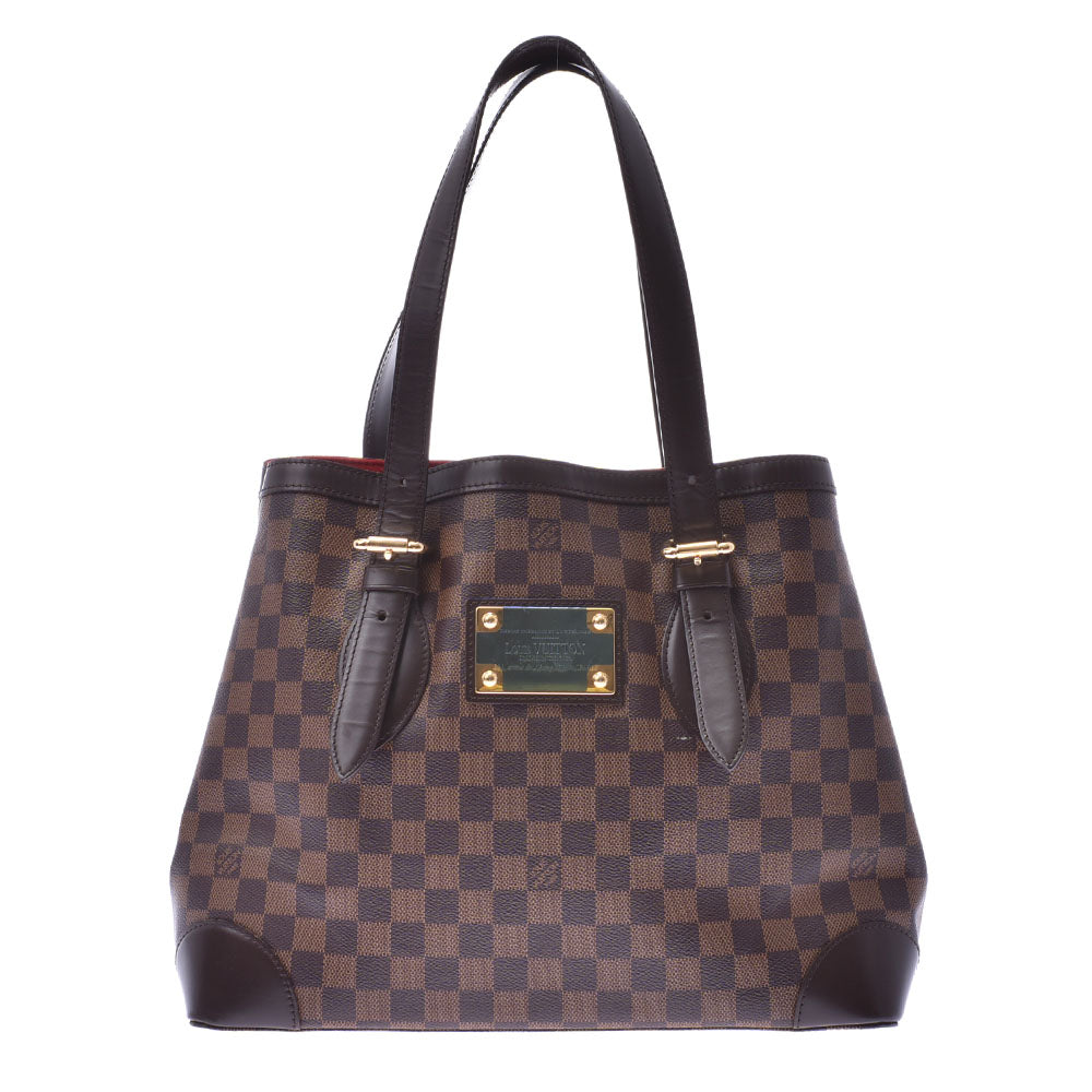 LOUIS VUITTON ルイヴィトン ダミエ ハムステッドMM トートバッグ ブラウン N51204 レディース ハンドバッグ ABランク 中古 