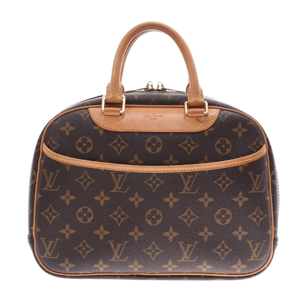 LOUIS VUITTON ルイヴィトントゥルーヴィル  モノグラム ブラウン ユニセックス モノグラムキャンバス ハンドバッグ M42228  中古