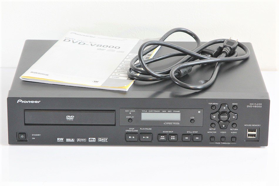 Pioneer 業務用DVDビデオプレーヤー DVD-V8000【中古品】