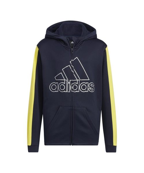 adidas/YB カラーブロック BOS スウェットフーディー(裏起毛)