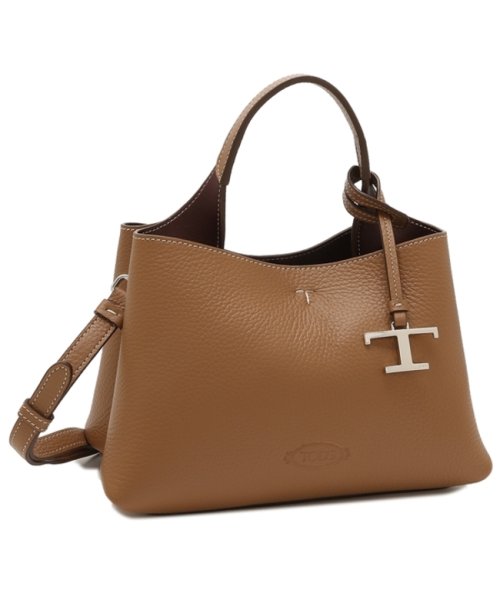 トッズ ショルダーバッグ ハンドバッグ Tタイムレス マイクロ 2WAY ベージュ レディース TODS XBWAPAEL000 QRI 9P13