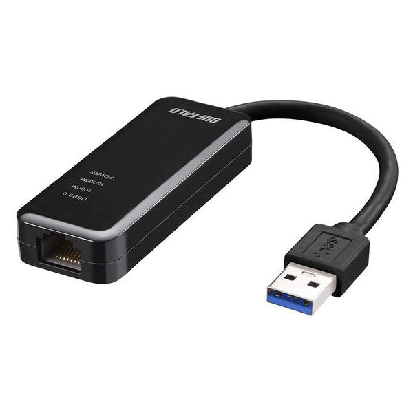 バッファロー Ｇｉｇａ　ＵＳＢ３．０対応　有線ＬＡＮアダプター　ブラック LUA4-U3-AGTE-BK 5台