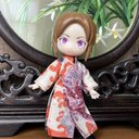 【終売】1/12サイズ◆チャイナ服（長袍・朱獅子）/チャンパオ