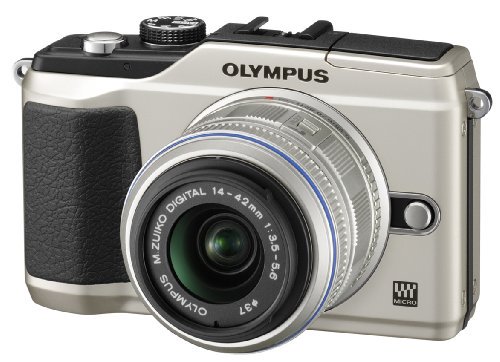 OLYMPUS ミラーレス一眼 E-PL2 レンズキット ゴールド E-PL2 LKIT GLD【中古品】