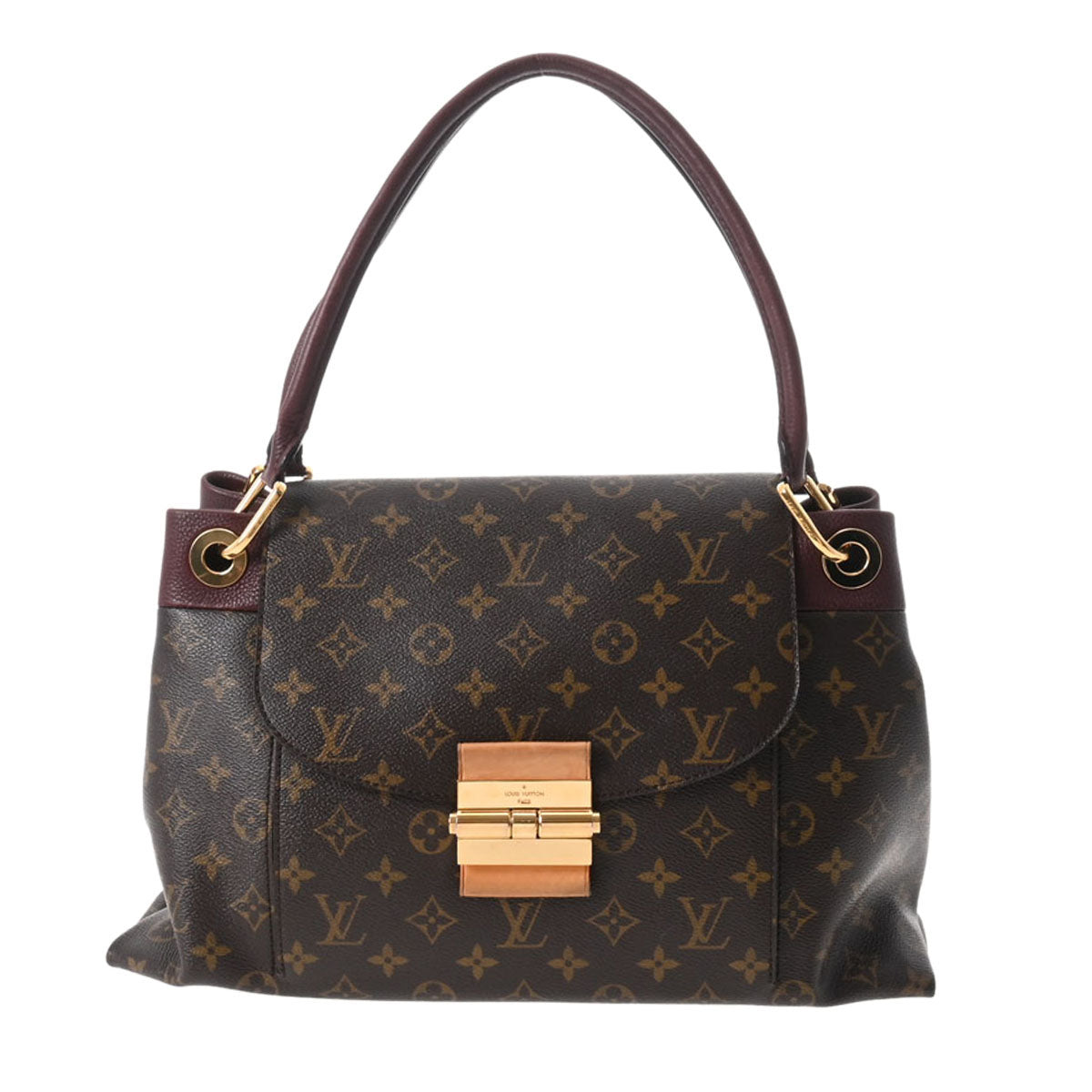 LOUIS VUITTON ルイヴィトン モノグラム オランプ ボルドー/ブラウン M40579 レディース モノグラムキャンバス ハンドバッグ Bランク 中古 