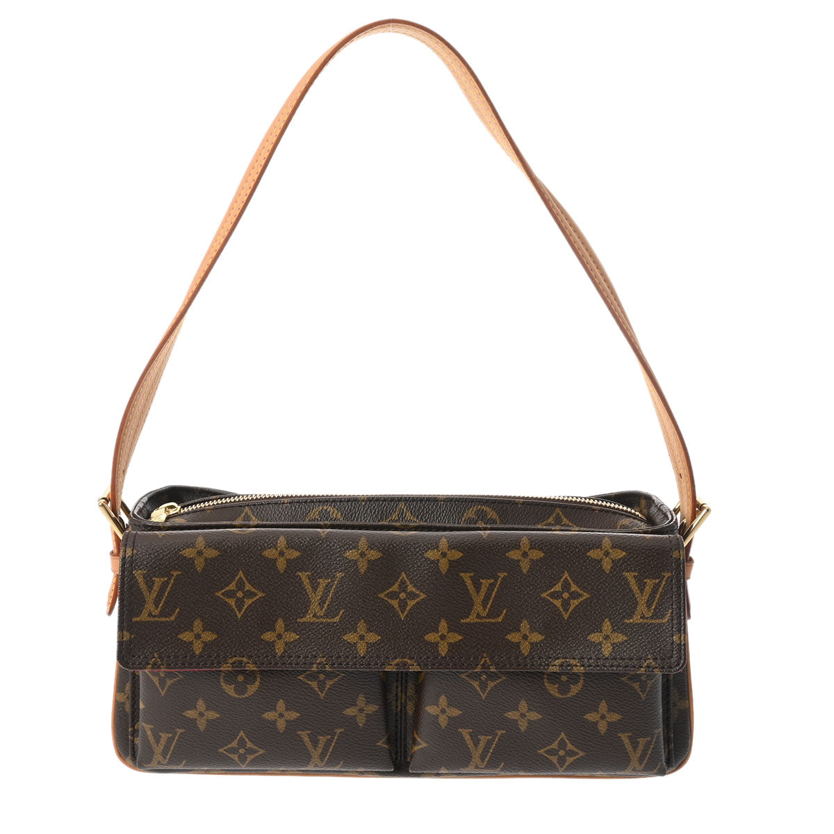 LOUIS VUITTON ルイヴィトン モノグラム ヴィバシテ MM ワンショルダー ブラウン M51164 レディース モノグラムキャンバス ショルダーバッグ Aランク 中古 