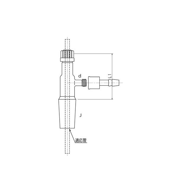 旭製作所 減圧ノズル付温度計ホルダー ウォーターコネクター仕様 19/38 Φ8 3385-18-3L-W 1個 65-2345-88（直送品）