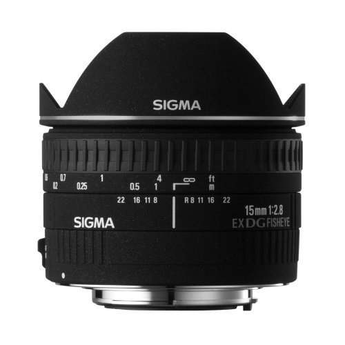 SIGMA 単焦点魚眼レンズ 15mm F2.8 EX DG DIAGONAL FISHEYE キヤノン用 対角線魚眼 フルサイズ対応 476403【中古品】