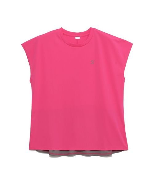 for RUN ドライスムースpr バックペプラムTシャツ LADIES