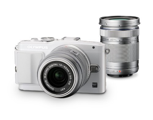 OLYMPUS ミラーレス一眼 PEN Lite E-PL6 ダブルズームキット ホワイト E-PL6 DZKIT WHT【中古品】