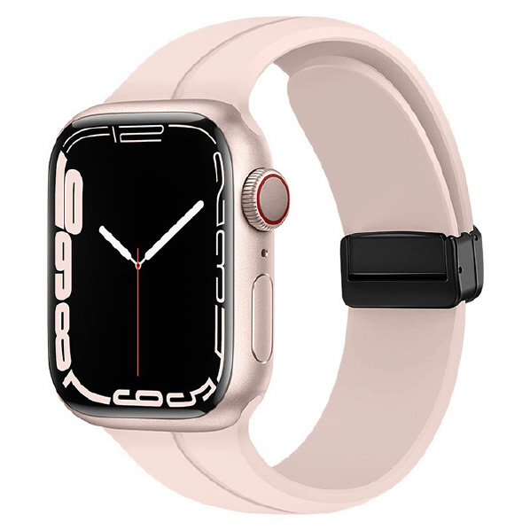 GAACAL Apple Watch Series 1-8/SE1-2/Ultra [42/44/45/49mm]用マグネット式シリコンバンド ピンク W00302PB