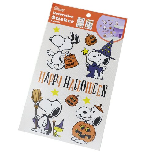 スヌーピー ミニウォールステッカー2枚セット ホームデコシール S＆Cコーポレーション ハロウィン グッズ 飾り付け HALLOWEEN プ