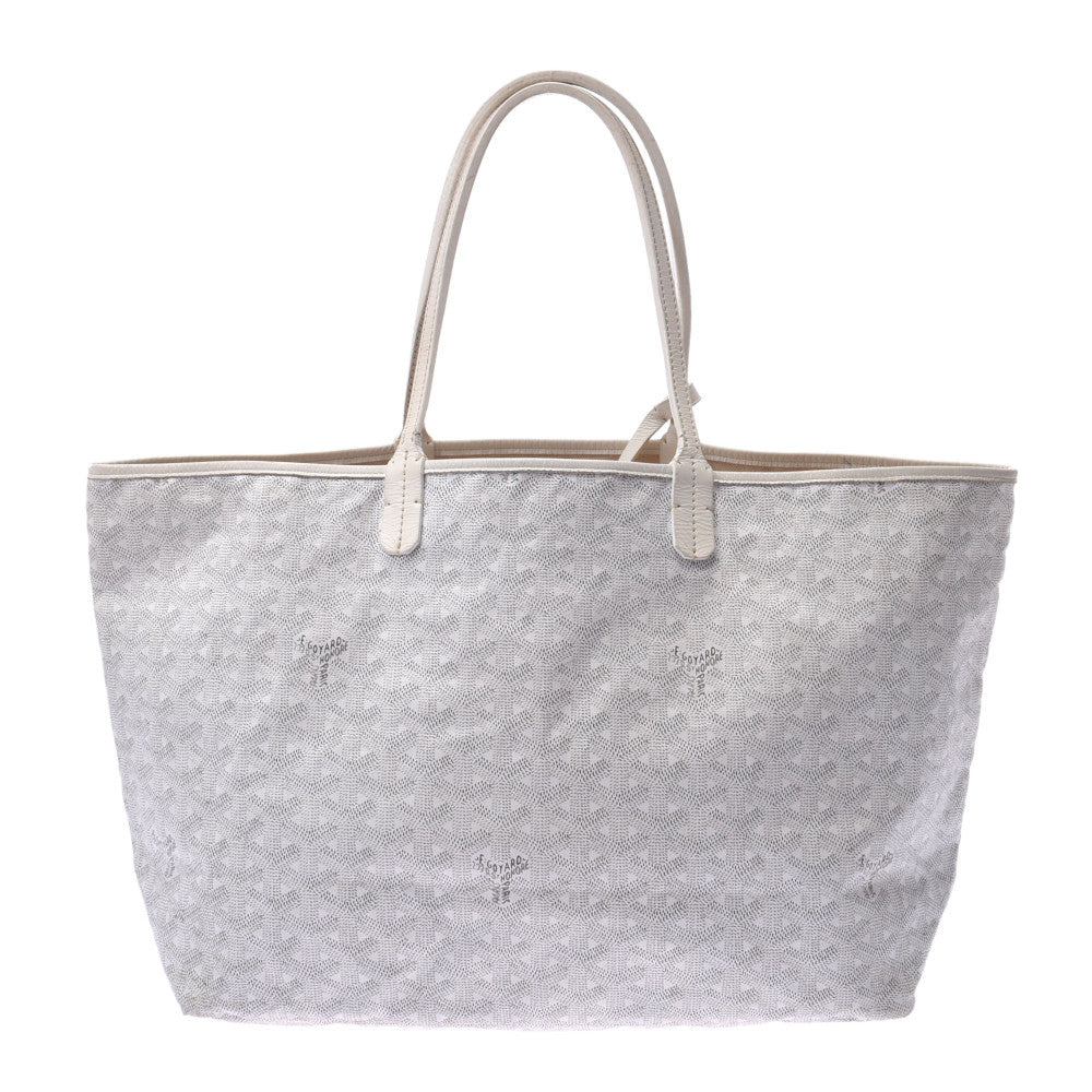 GOYARD ゴヤール サンルイ PM 白 ユニセックス PVC/レザー トートバッグ Bランク 中古 