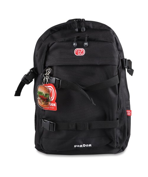 ドムドム DOMDOM リュック バッグ バックパック メンズ レディース 30L 撥水 大容量 BACKPACK ブラック 黒 DM002