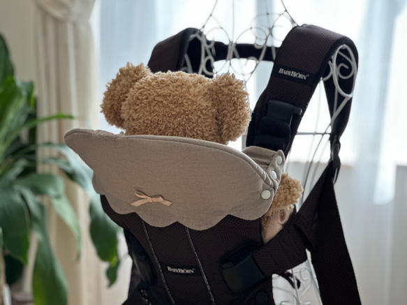 babybjorn☆ベビービョルンワンカイエアー　抱っこ紐カバー　ダブルガーゼ☆グレージュ