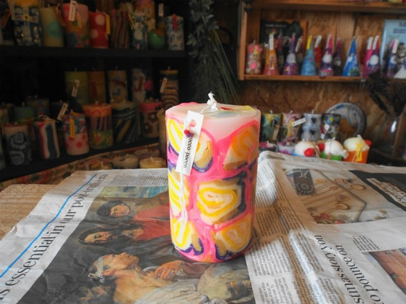 candle　円柱wide8ｃｍ　ｄ3718