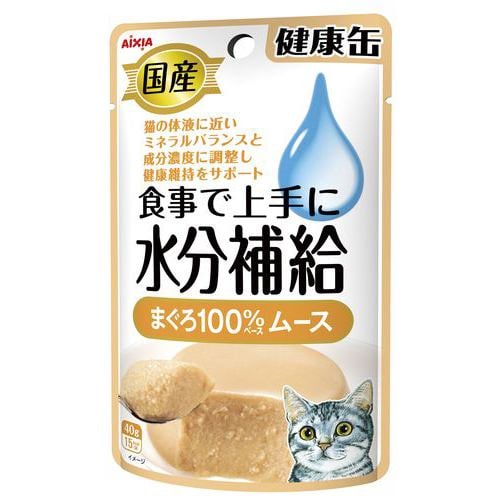 アイシア 国産 健康缶パウチ 水分補給 まぐろムース 40g