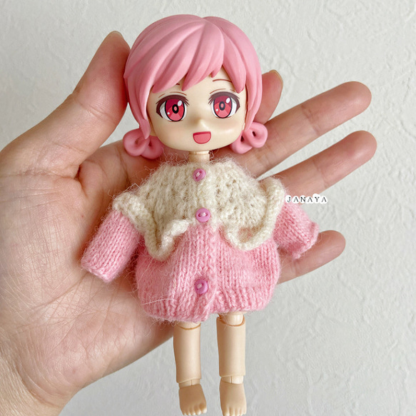 JANAYA ハンドメイド　オビツ11服　ピンク　セーター　ニット　カーディガン　翌日発送