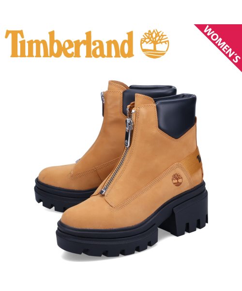 ティンバーランド Timberland ブーツ エヴァーリー フロントジップ レディース 厚底 EVERLEIGH FRONT ZIP BOOT ウィート A5