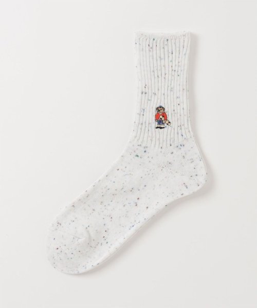 【ROSTER SOX/ロスターソックス】BEAR ネップ   靴下 ソックス 日本製