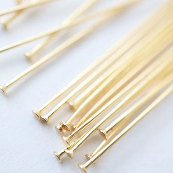 高品質 14KGP  金アレ対応  Tピン ♦太さ0.7mm♦ 各60本set