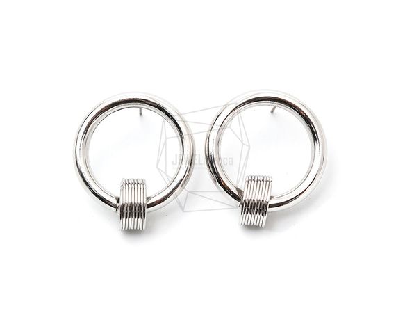 ERG-1300-R【2個入り】 スプリングラウンドピアス/spring round Post Earring