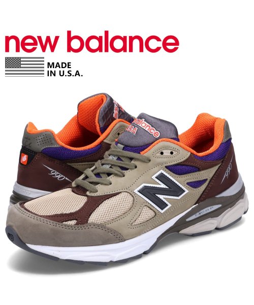 ニューバランス new balance 990 スニーカー メンズ Dワイズ MADE IN USA 990 ブラウン M990BT3