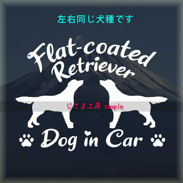 【同一犬種】　かわいい愛犬2頭飼い『Dog　in　Car』シルエットステッカー