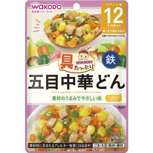 アサヒグループ食品 具たっぷりグーグーキッチン五目中華どん 和光堂 ８０ｇ